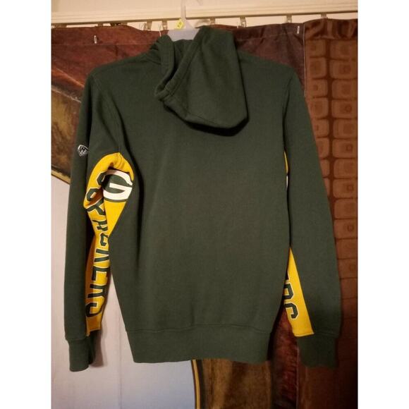 Green Bay Packers Hoodie Sweatshirt NFL Hands High Zip Up Hoodie Small - Picture 7 of 8